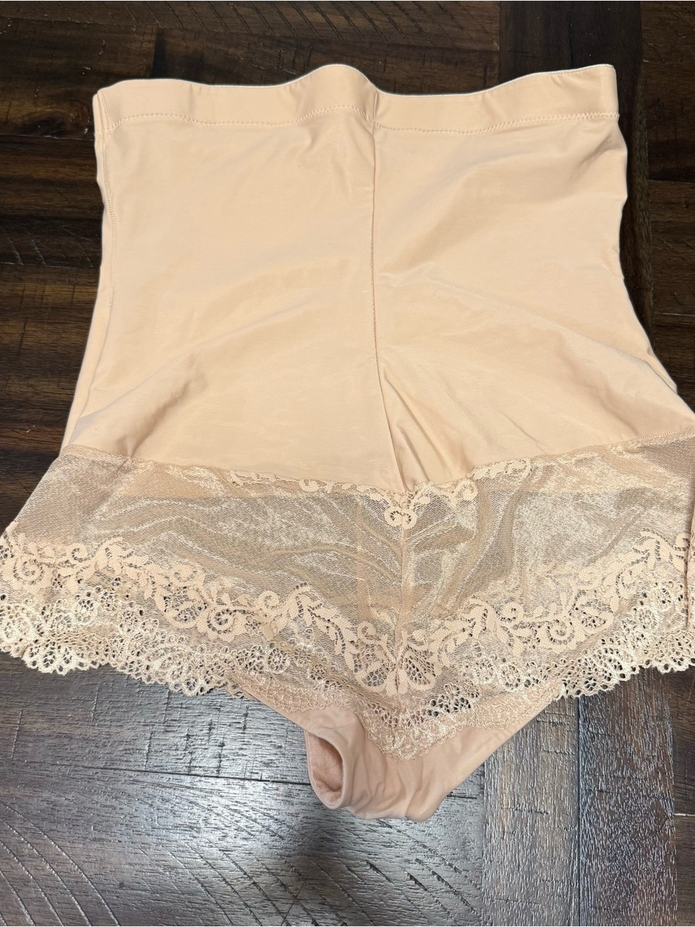 DKNY Nude High Waist Shaping Brief Panty Lace Trim Shapewear XL - Picture 2 of 6